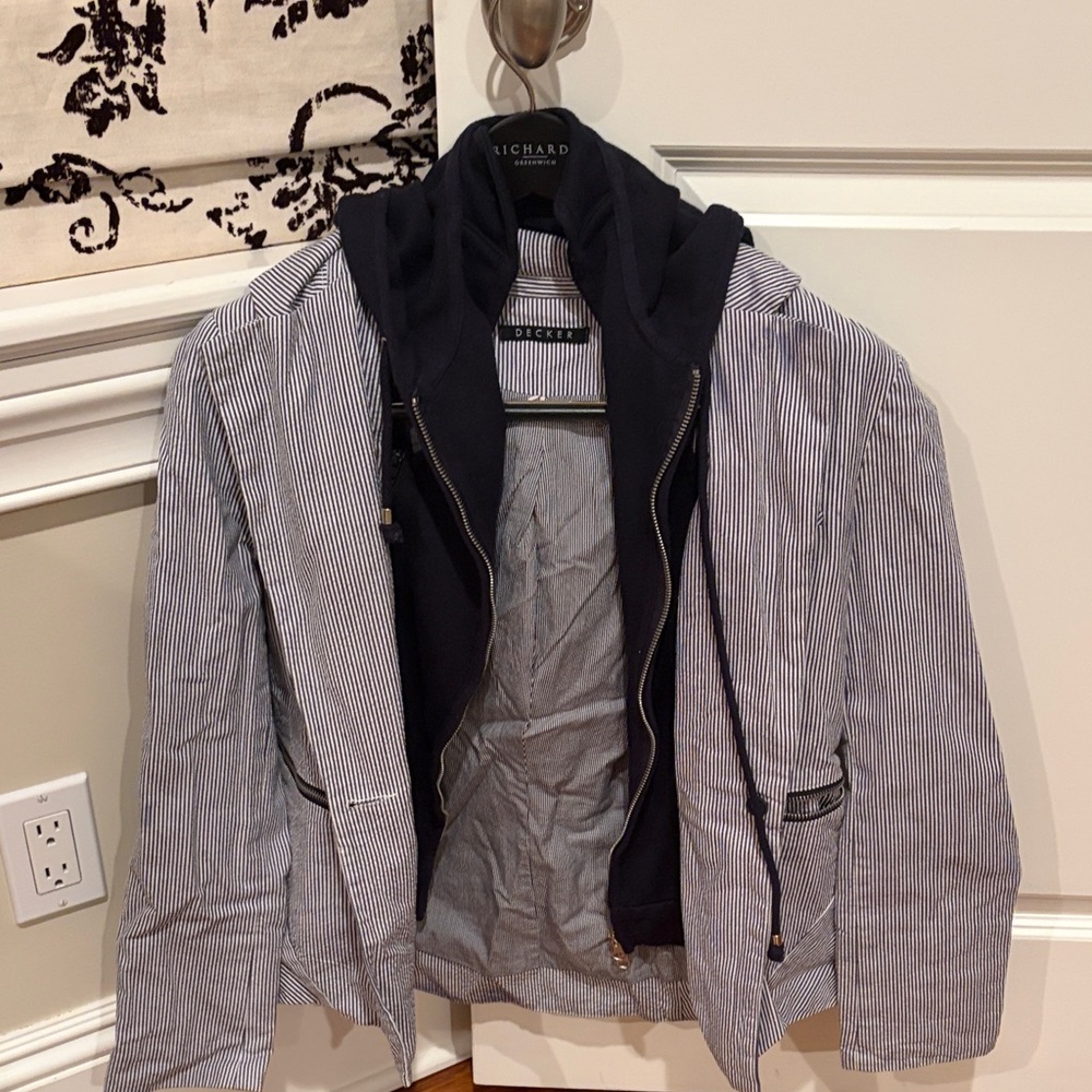 Navy Striped Women's Blazer
